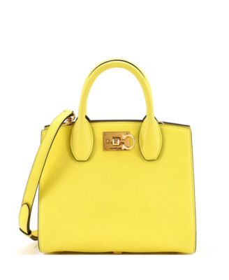 Small Studio Top Handle Box Bag Leather