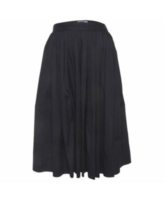 Women's Cotton Gathered Knee Length Skirt