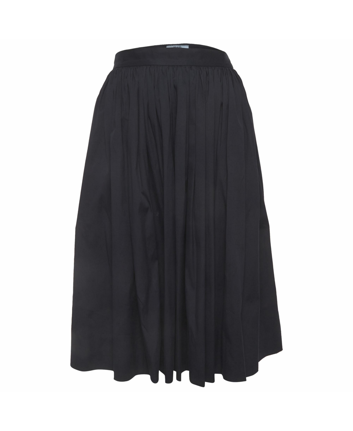 Pre-Owned Prada Women's Cotton Gathered Knee Length Skirt