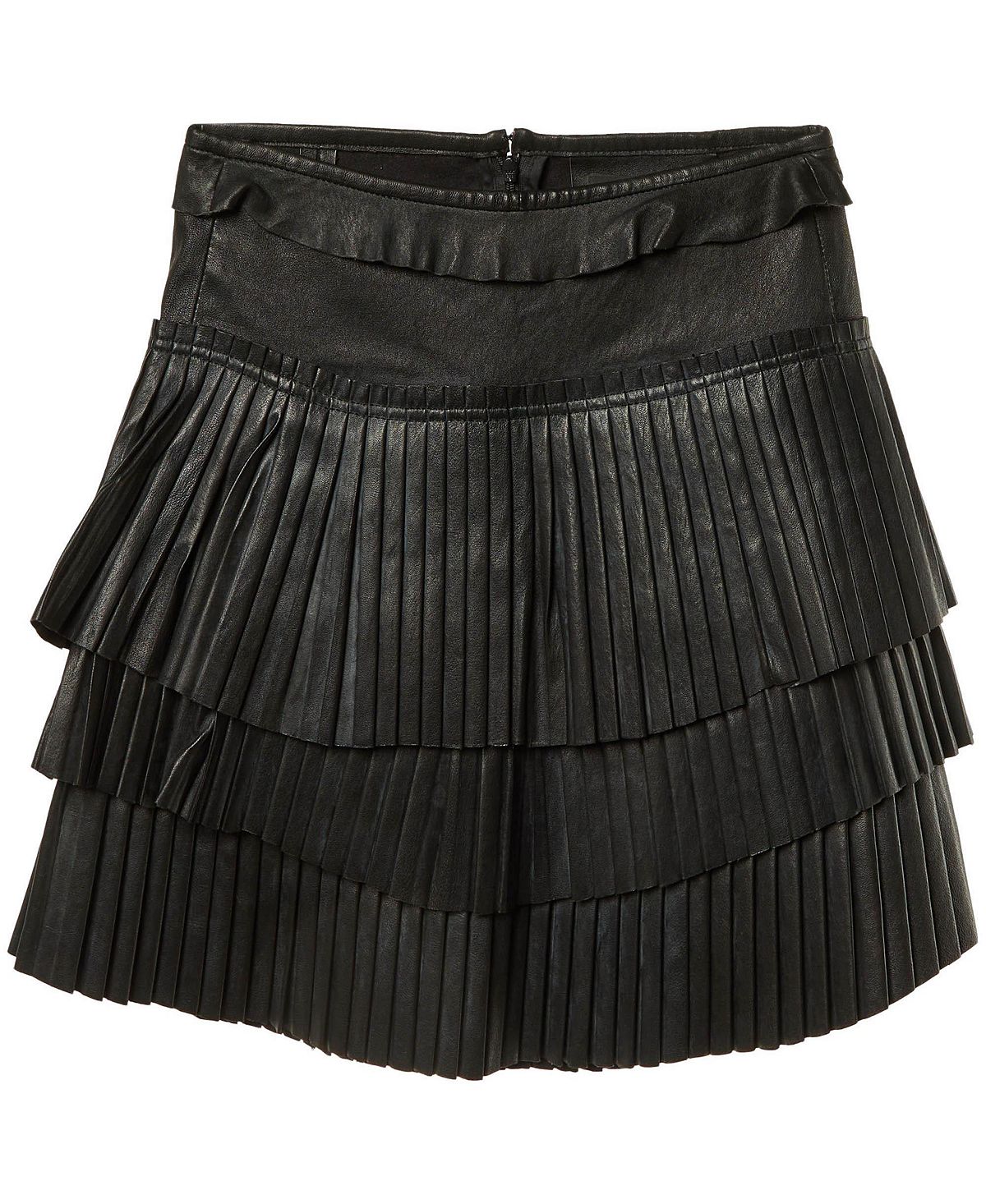 Pre-Owned Isabel Marant Women's Leather Pleated Tiered Mini Skirt view 1 — MAYCSS fashion products