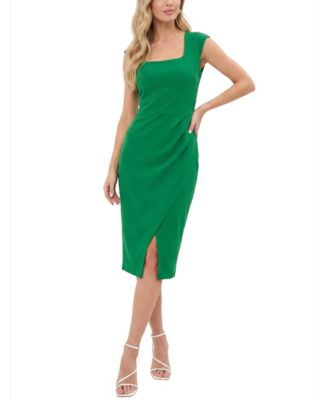 Women's Sleeveless Square Neck Sheath Dress
