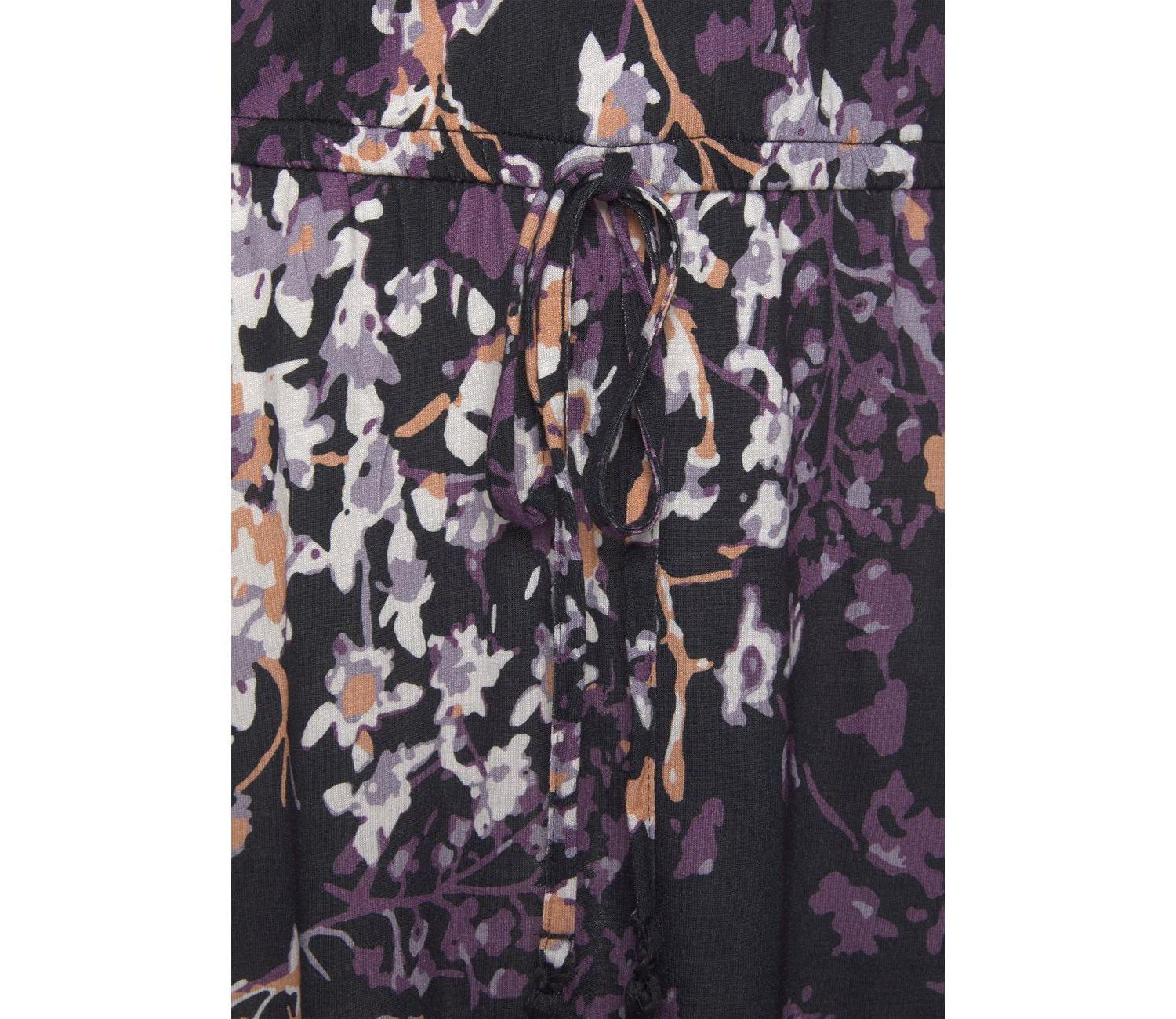Women's Viscose Floral Print Fit-and-Flare Short Dress