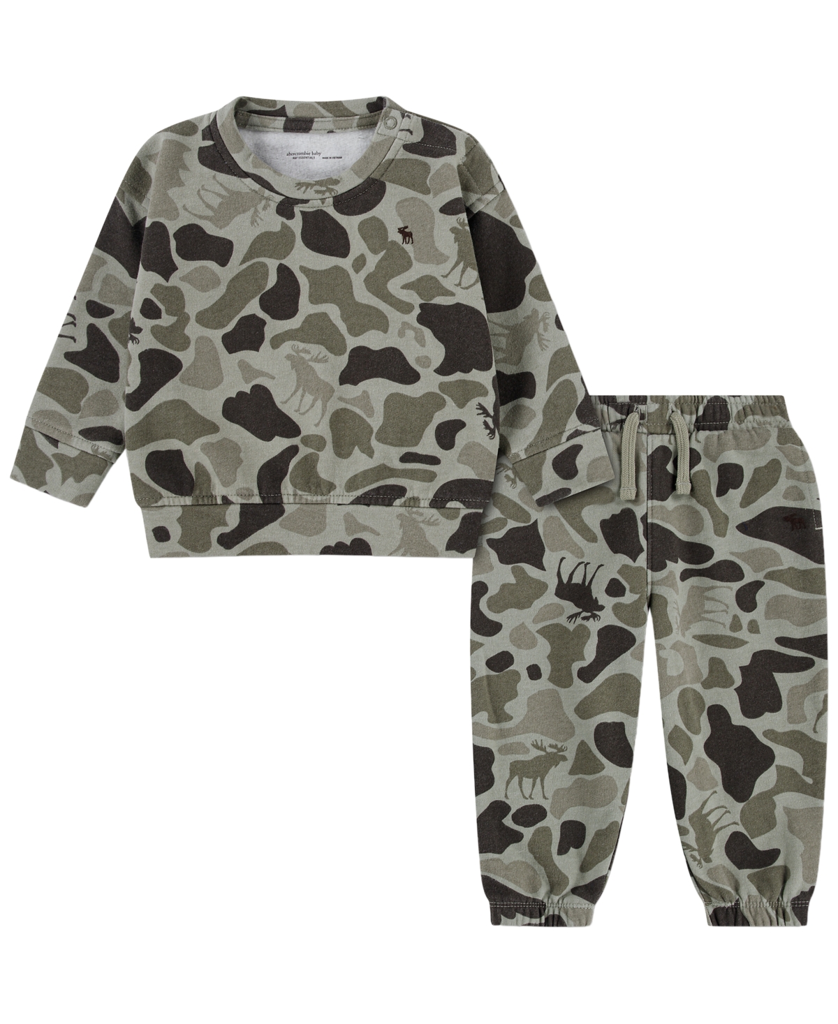 abercrombie kids Baby Boys' Long-Sleeve Sweatshirt and Pants, 2-Piece Set