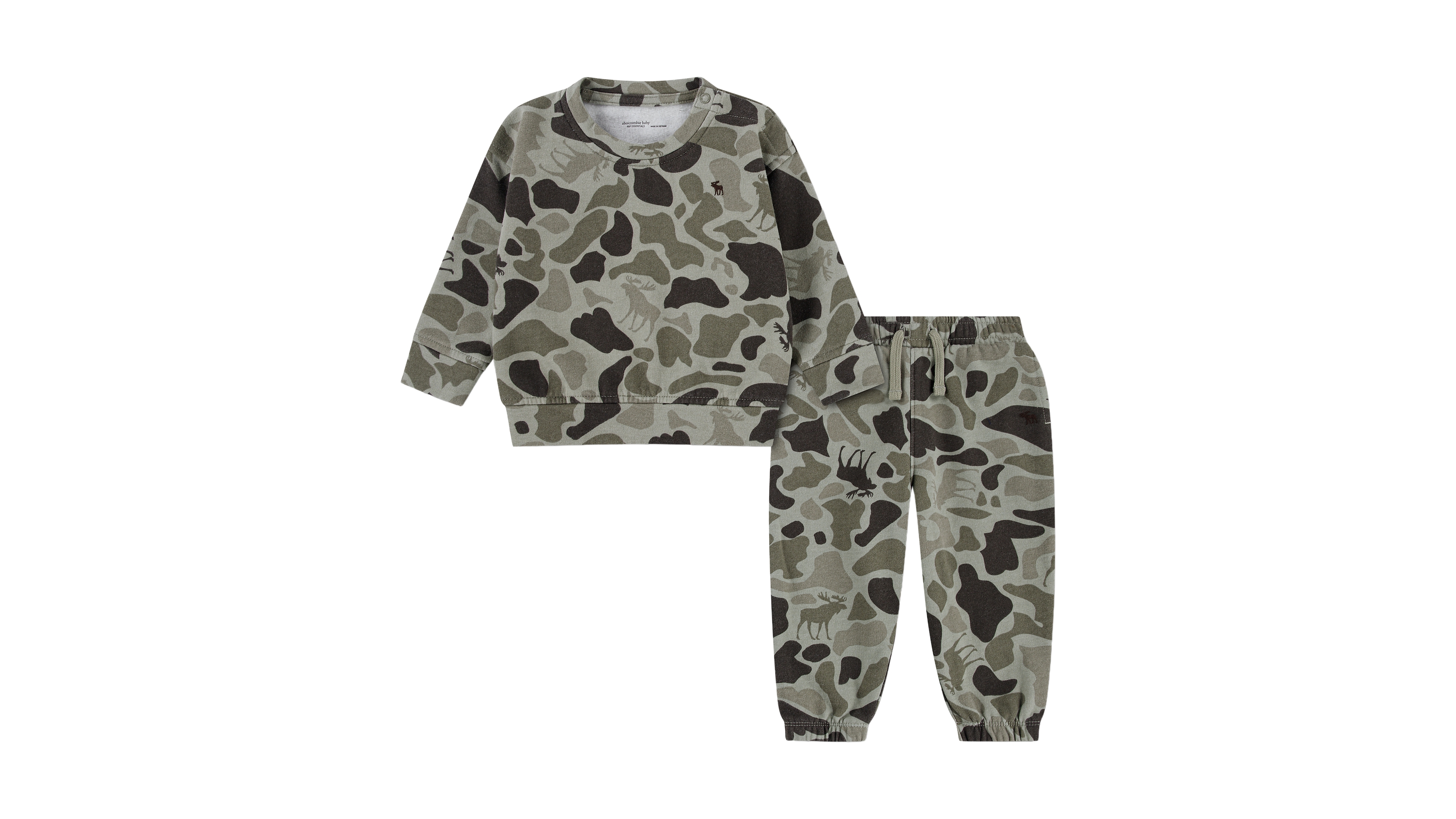 abercrombie kids Baby Boys' Long-Sleeve Sweatshirt and Pants, 2-Piece Set