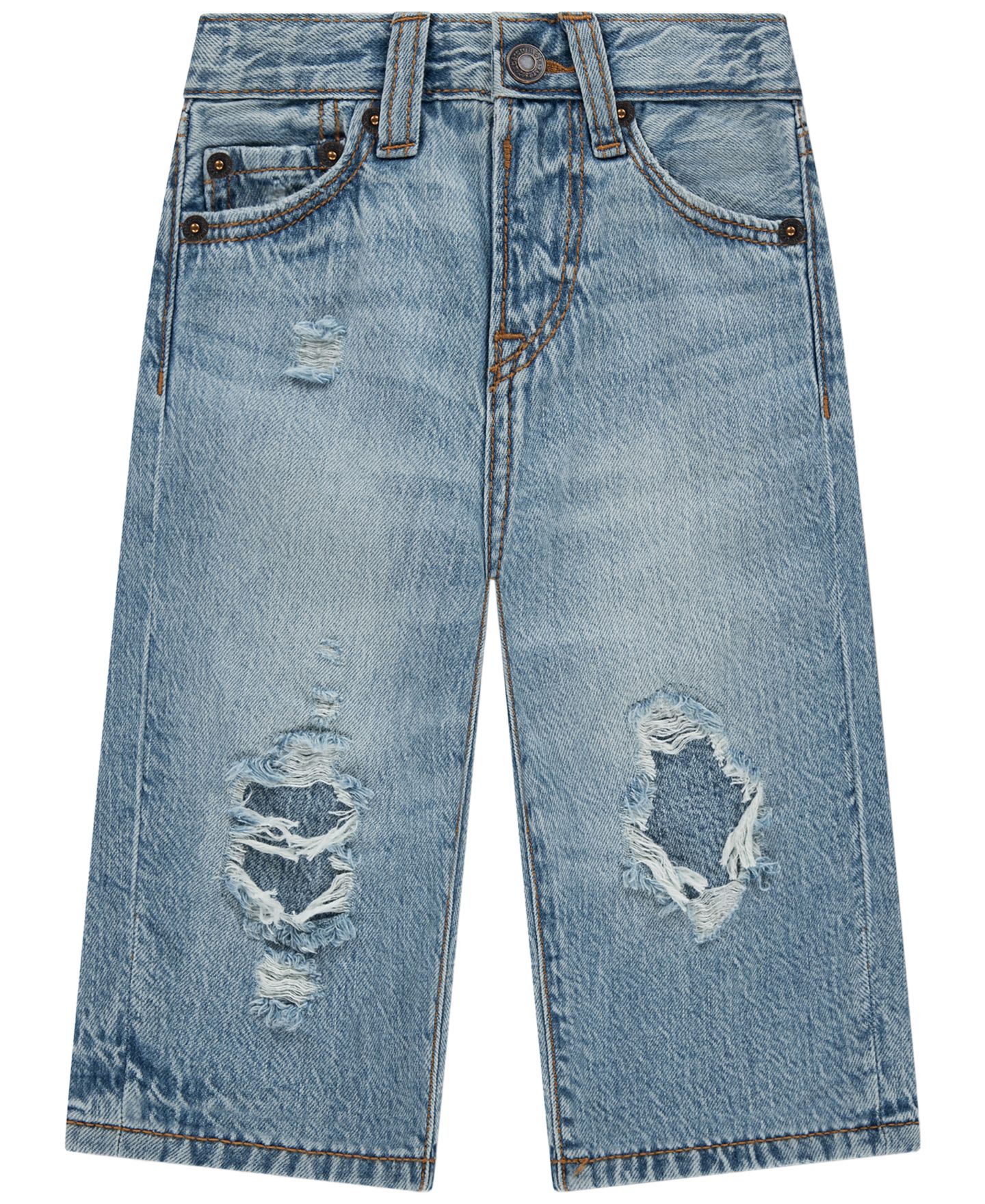 Джинсы abercrombie kids Destroyed Baggy Jeans для мальчиков-малышей, цвет: Drip — фото 1