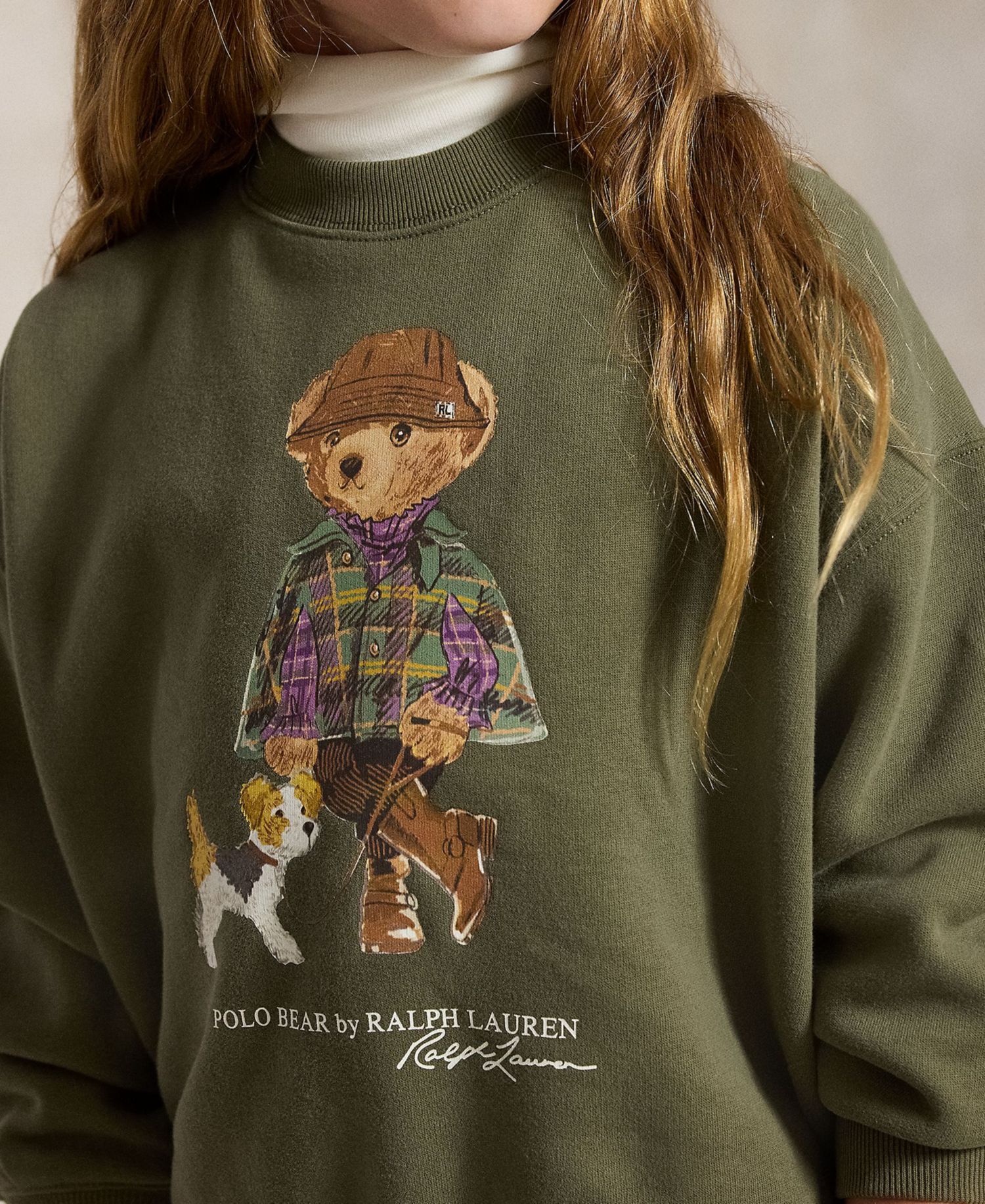 Girls' 7-16 Polo Bear Long-Sleeve Sweatshirt