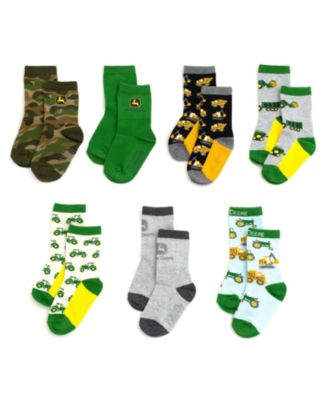 Little Boys' ( 4 -6 ) Non-Slip Grip 7-Pack Crew Socks