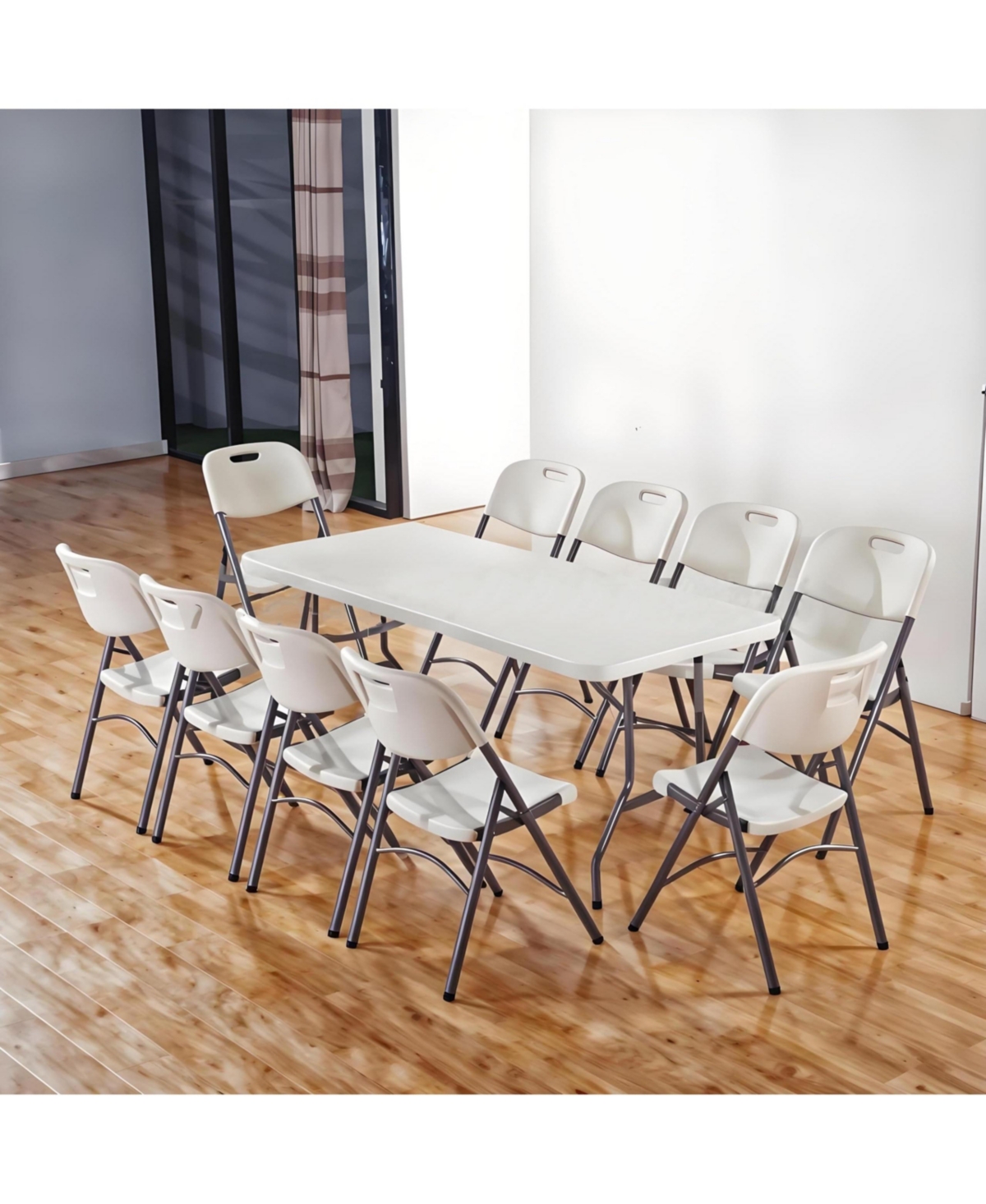 Piscifun Heavy Duty Folding Table Portable Event Banquet Camping Hdpe Steel Frame Carry Handle