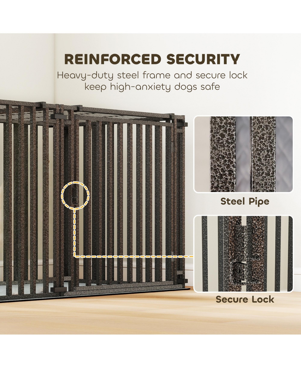 Ruie 83 in Extra Large Heavy Duty Dog Crate with Divider and Mat