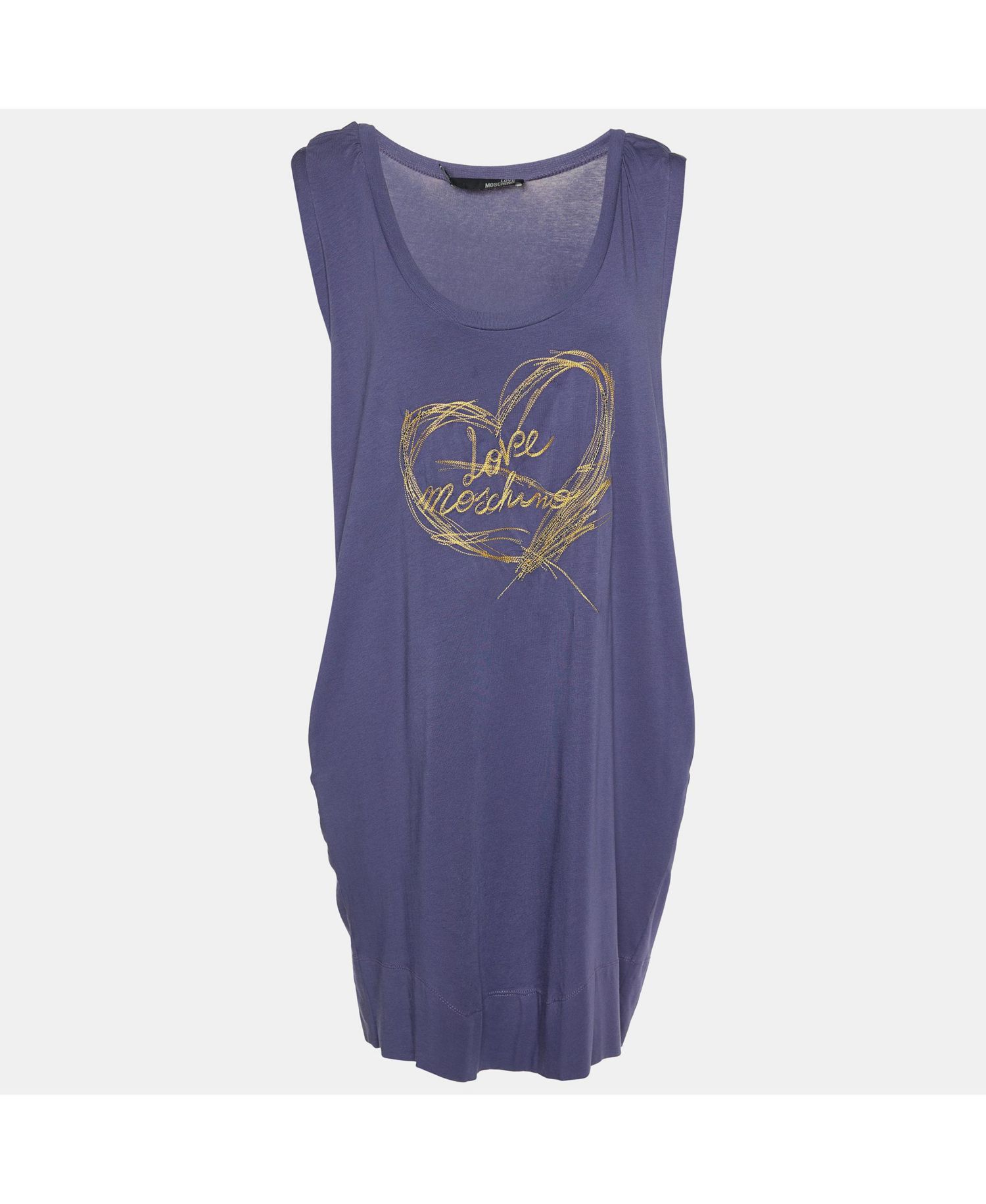 Women's Logo Embroidered Cotton Knit Sleeveless Mini Dress