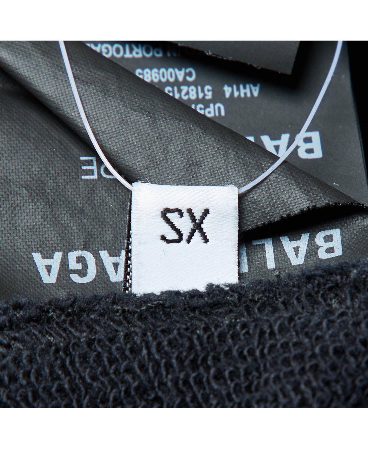 Pre-Owned Balenciaga Men's Logo Graphic Cotton Knit Hoodie