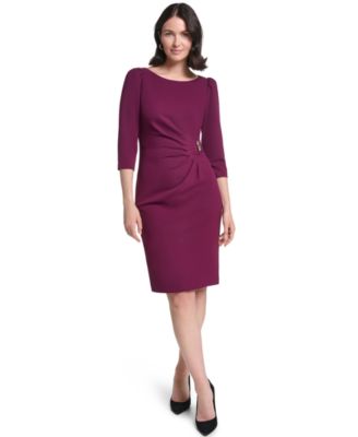 Women's Boat Neck Sheath Dress