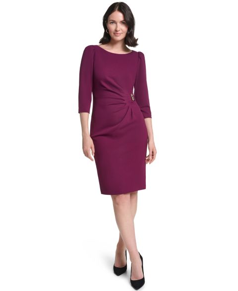 Женское платье Jessica Howard Boat Neck Sheath, цвет: Ягодный фиолетовый