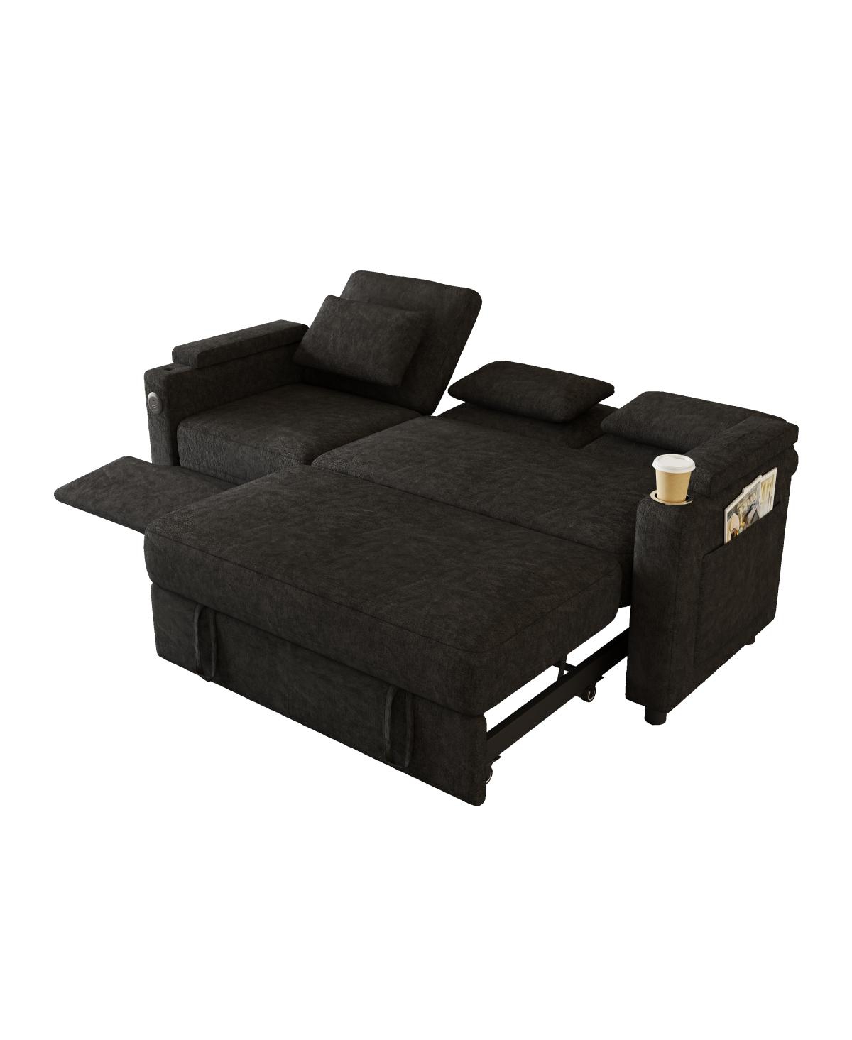 Streamdale Furniture 81" 3-in-1 Foldable Sofa Bed with Usb Ports