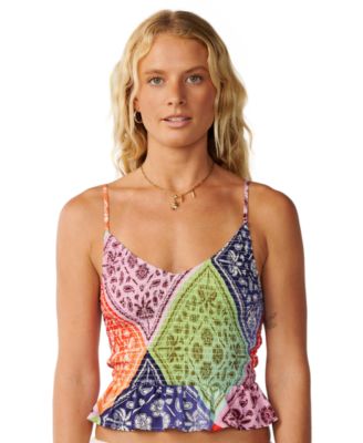 Women's Bossa Nova Printed Shirred Cami Top