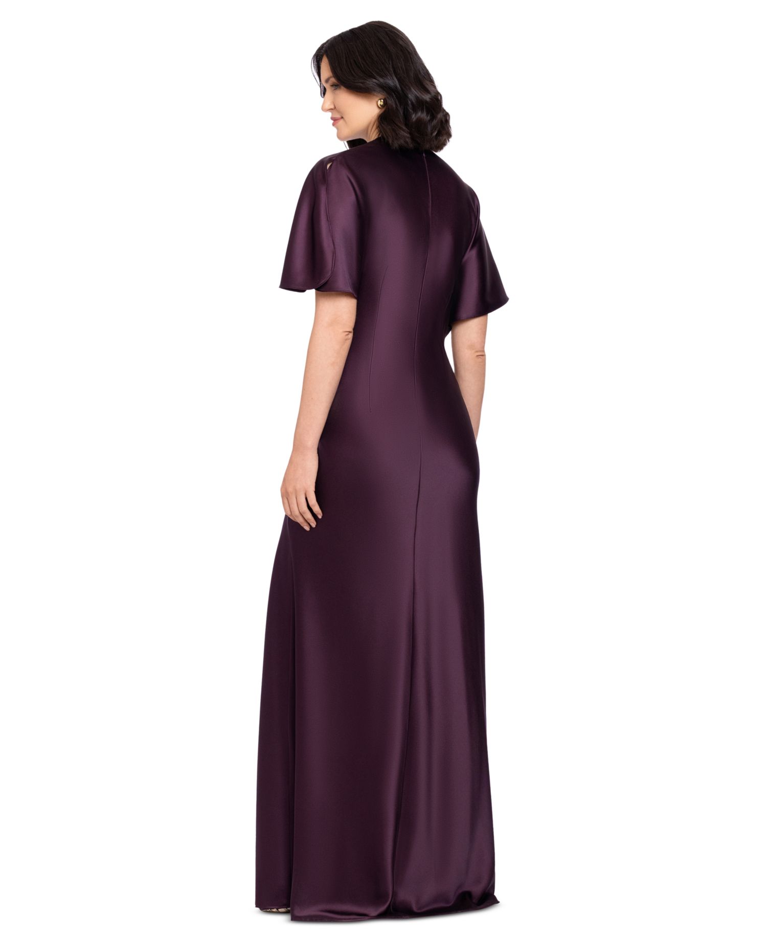 Women's Flutter-Sleeve Gown
