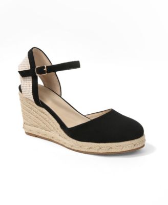 Women's Marlene Jute-Wrapped Closed Toe Espadrille Wedges