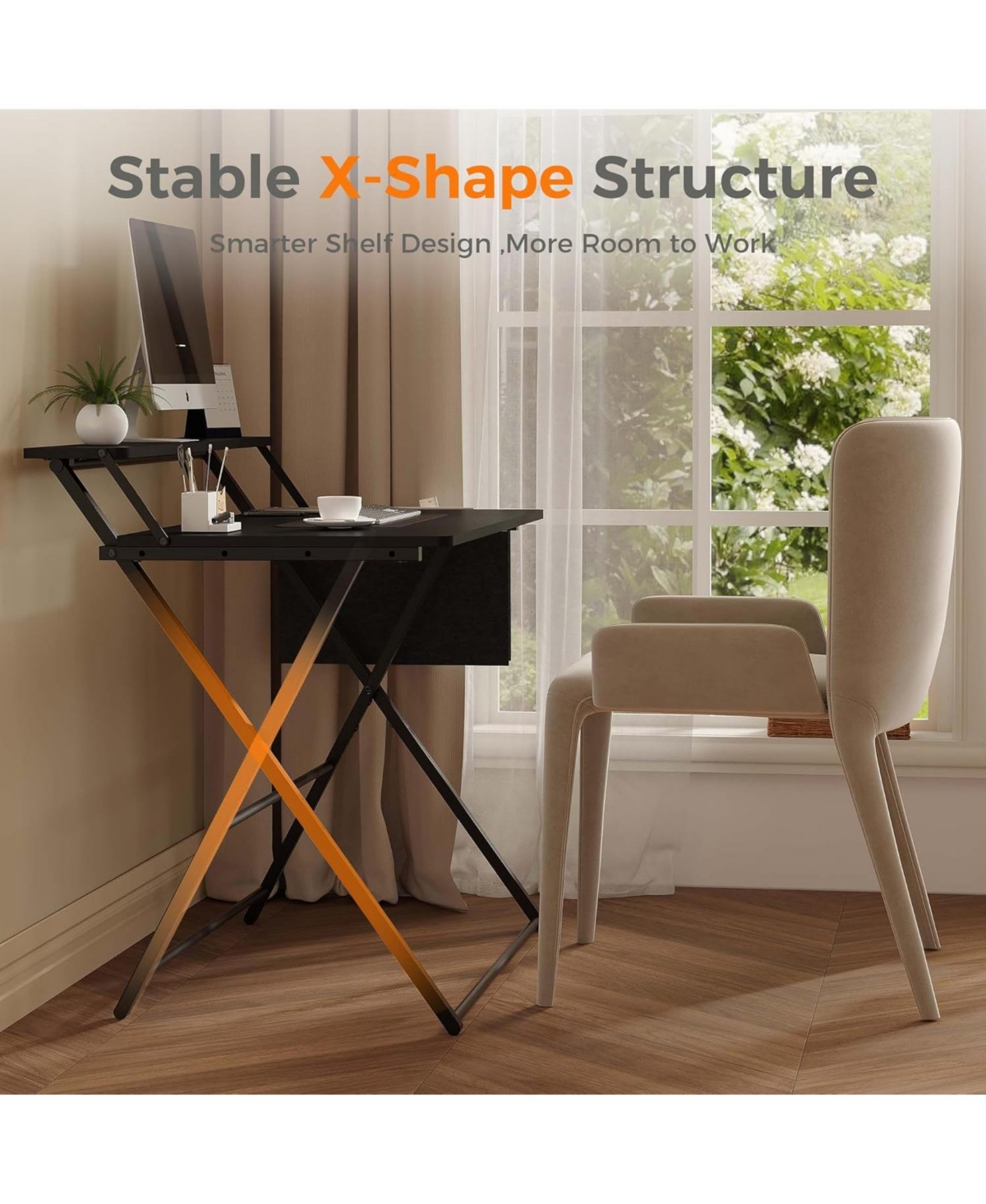 homfan Opens in seconds with zero assembly required arrives fully assembled and ready to use as an instant workspace for dorm rooms and apartments.