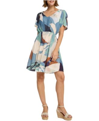 Women's Print V-Neck Dress