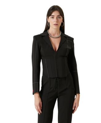 Women's Free Heaven Stitch Detail Corset Blazer
