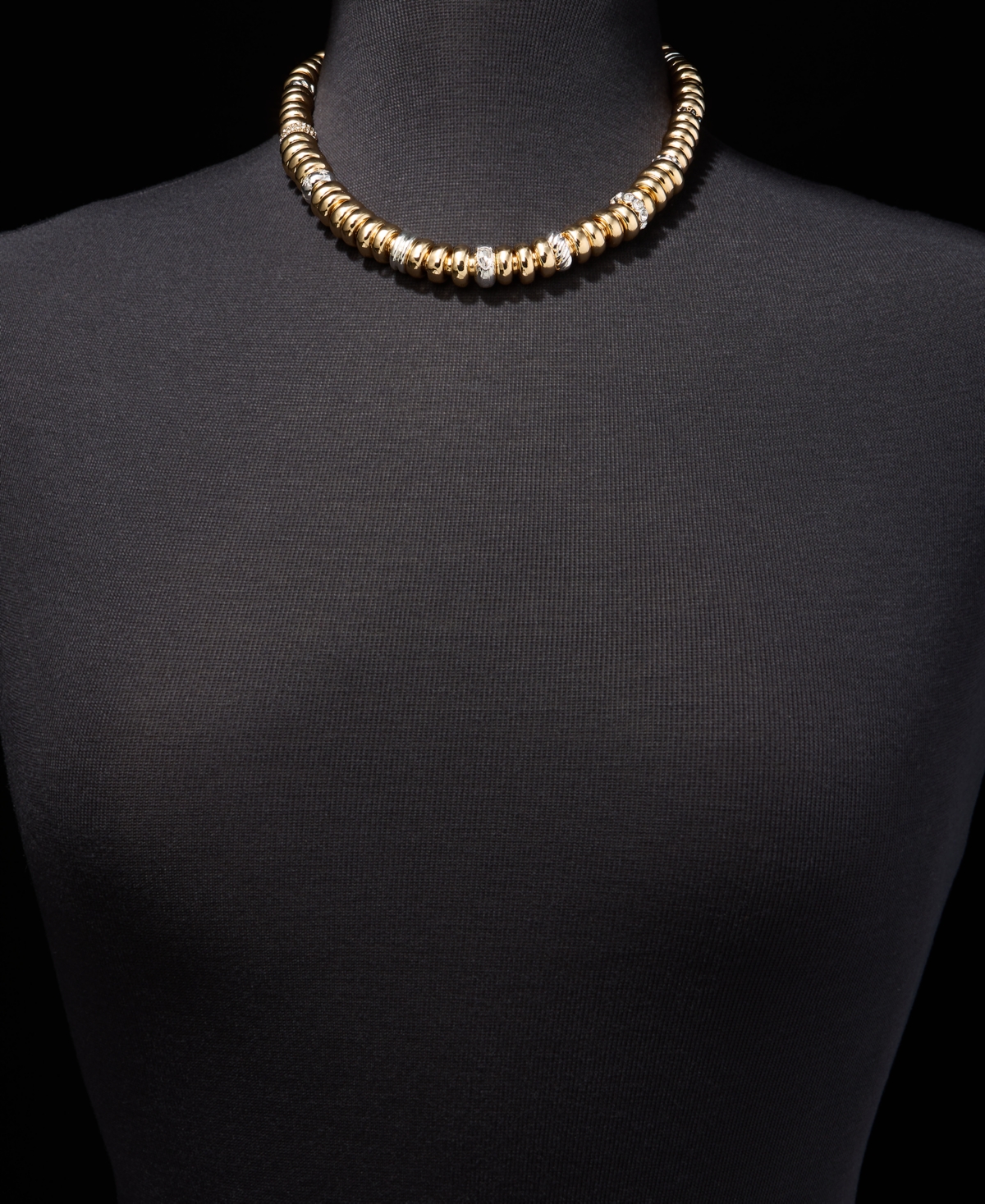 Anne Klein Crystal Beaded All-Around Collar Necklace, 16" + 3" extender