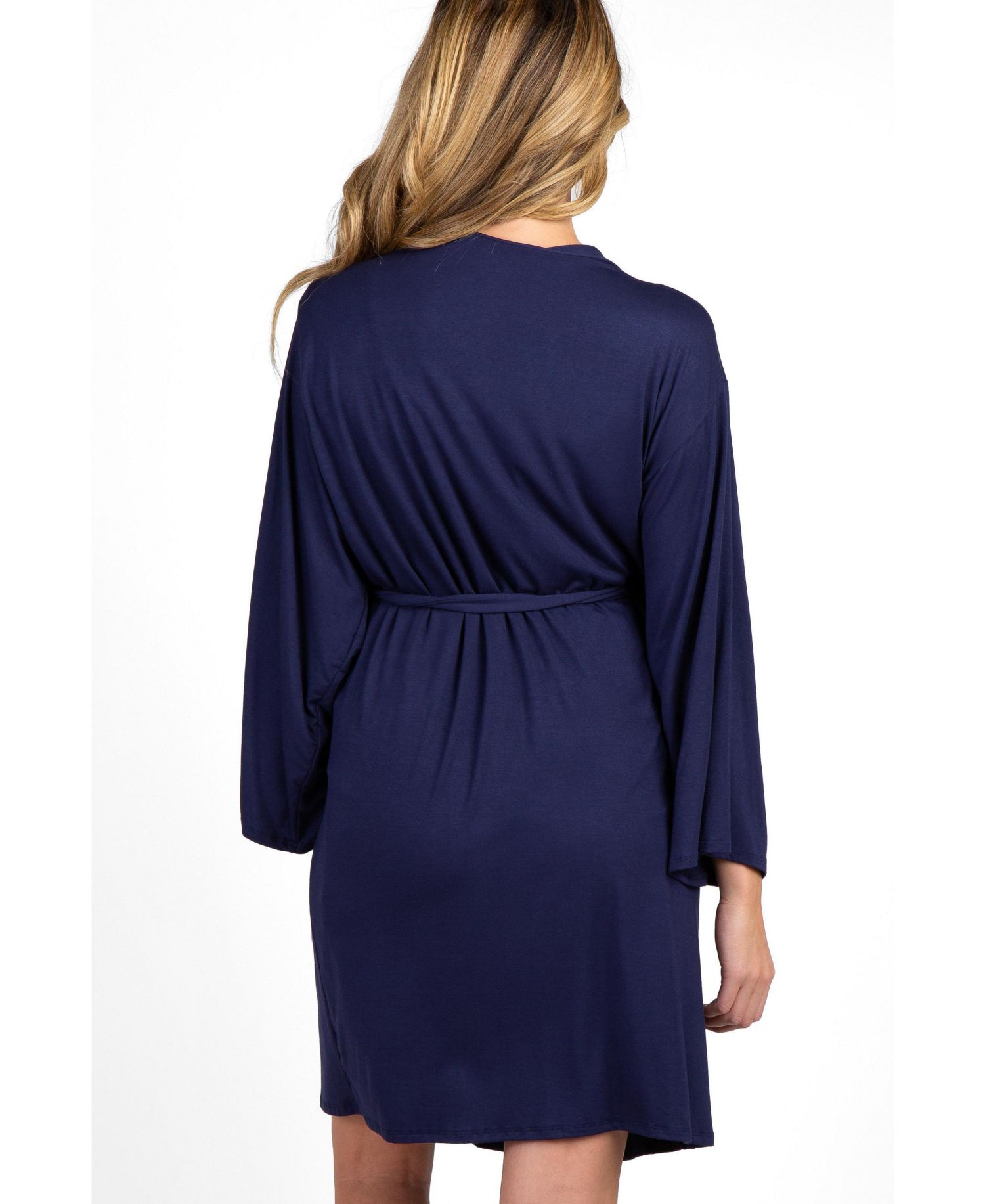Women's Navy Blue Delivery/Nursing Robe