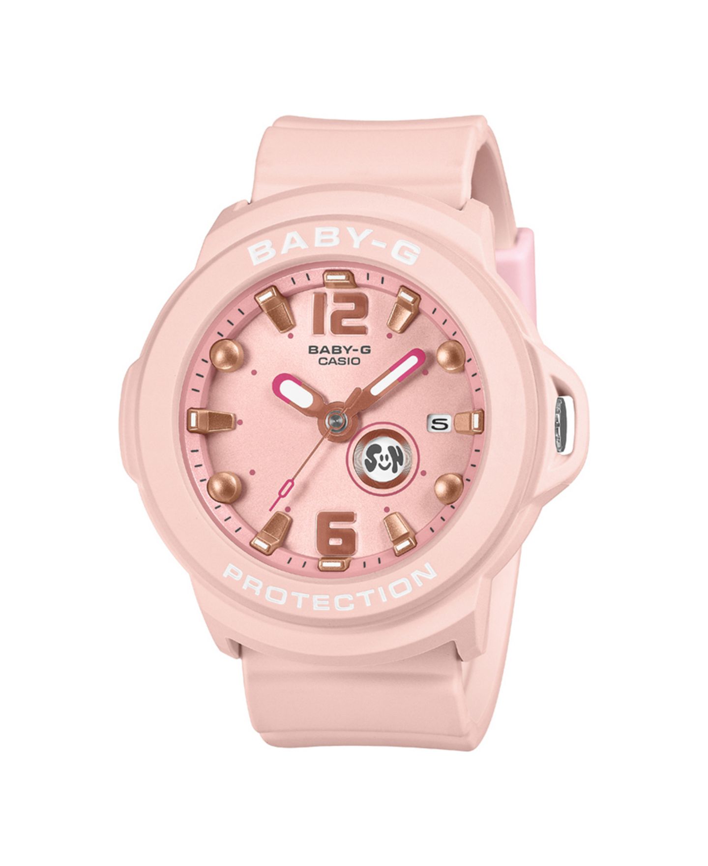 Женские часы G-Shock Baby-G Pink Resin Analog Watch 42.4mm — фото 1