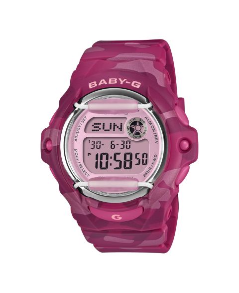 Женские часы G-Shock Baby-G Pink Resin Digital Watch 42.6mm