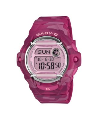 CASIO BABY-G デジタル腕時計 ピンク G-Shock Baby-G Women's Pink Resin Digital Watch 42.6mm - Macy's