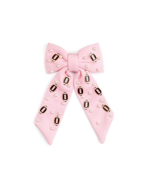 Аксессуары для волос Sweet Wink Football Pearl Bow Clip для девочек, цвет: Розовый