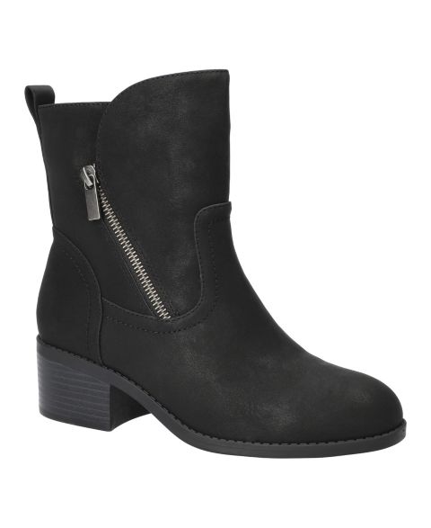 Женские ботинки Easy Street Rocky Casual Round Toe Booties, цвет: Чёрный матовый