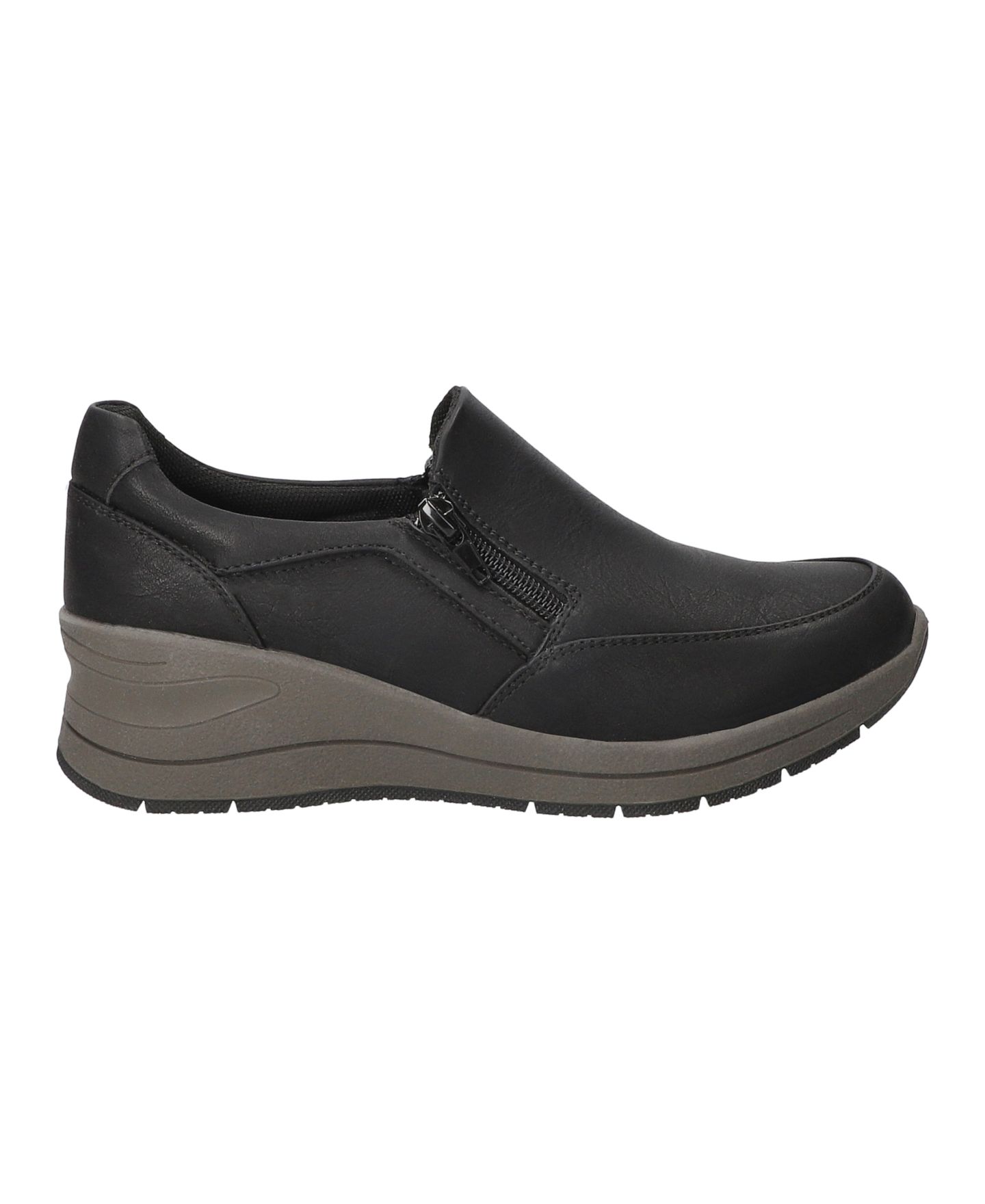 Женские кроссовки Easy Street Nita Slip-Resistant Wedge, цвет: Чёрный — фото 2
