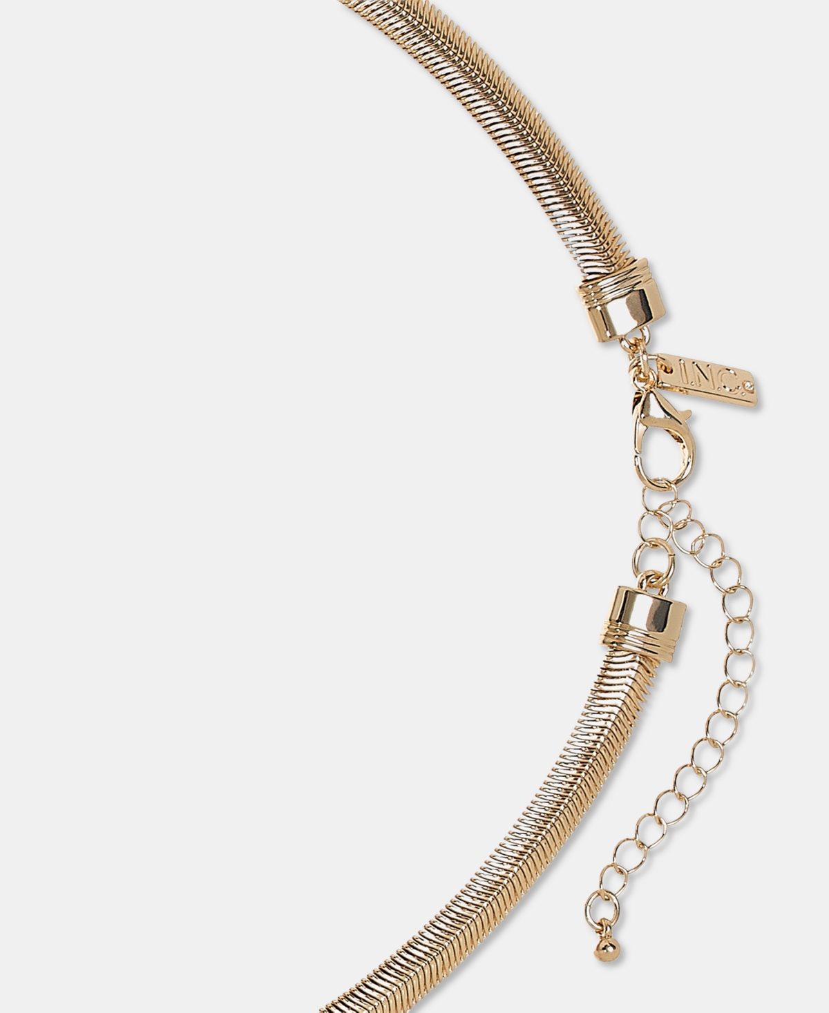I.n.c. International Concepts Pave Omega Chain Lariat Necklace, 30" + 3" extender, Macy's Exclusive