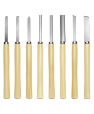 8-Piece Woodturning Chisel Set Chrome Vanadium Steel