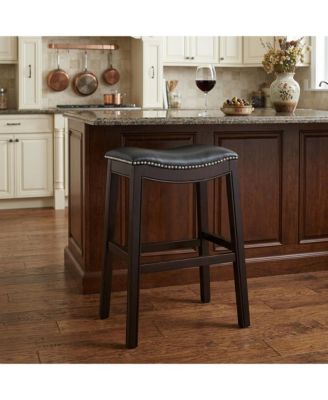 26" Solid Wood Backless Counter Height Bar Chair