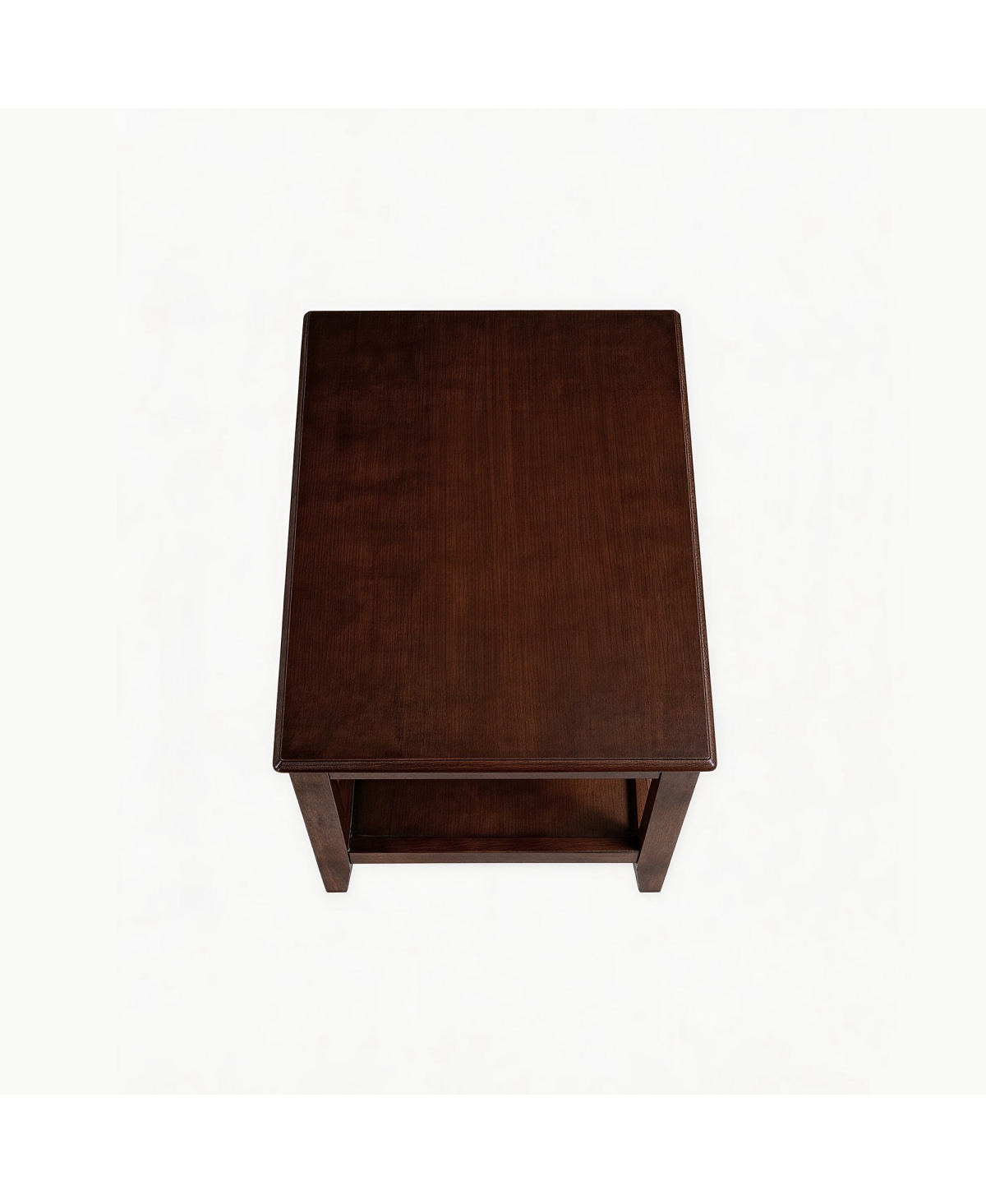 Streamdale Furniture Rustic Solid Wood 2-Tier Side Table with Storage Shelf
