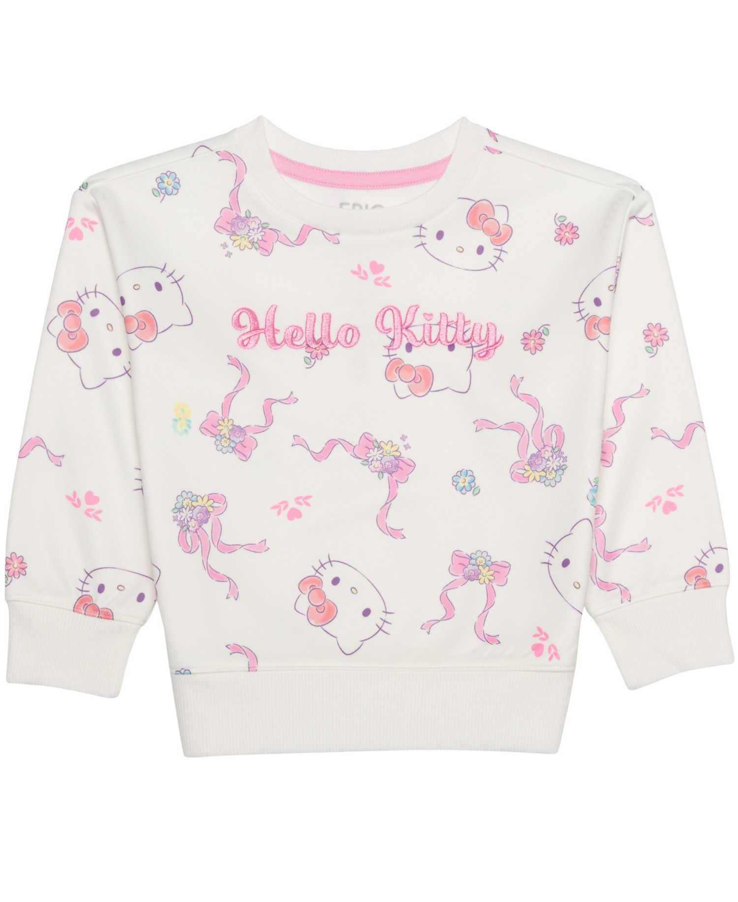 Toddler Girls' 12M-5T Hello Kitty Print Fleece Sweatshirt and Joggers, 2-Piece Set