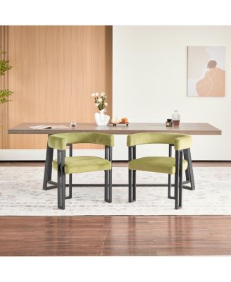 Set of 2 Upholstered Dining Armchairs