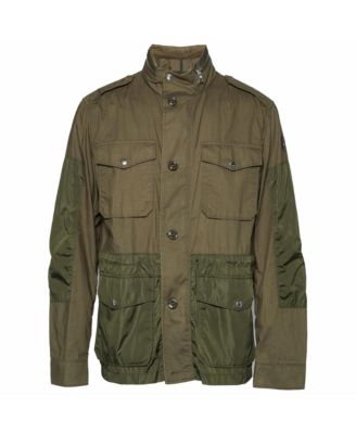 Men's Cotton and Synthetic Concealed Hood Jacket