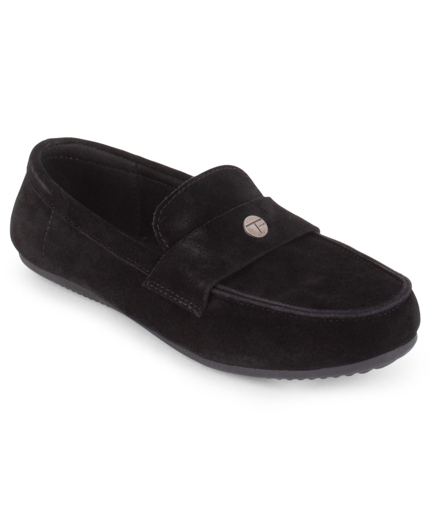 Женские туфли Tahari Bendel Suede Slip-On, цвет: Чёрный — фото 1