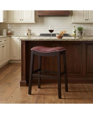 26" Solid Wood Backless Counter Height Bar Chair