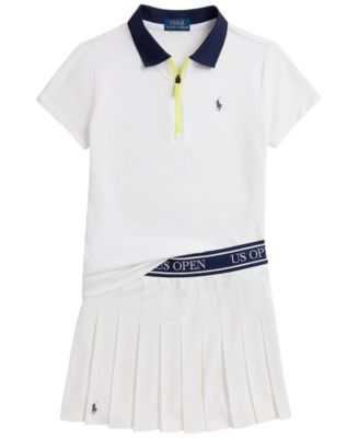 Girls' 7-16 US Open Short-Sleeve Polo Shirt and Pleated Skirt, 2-Piece Set
