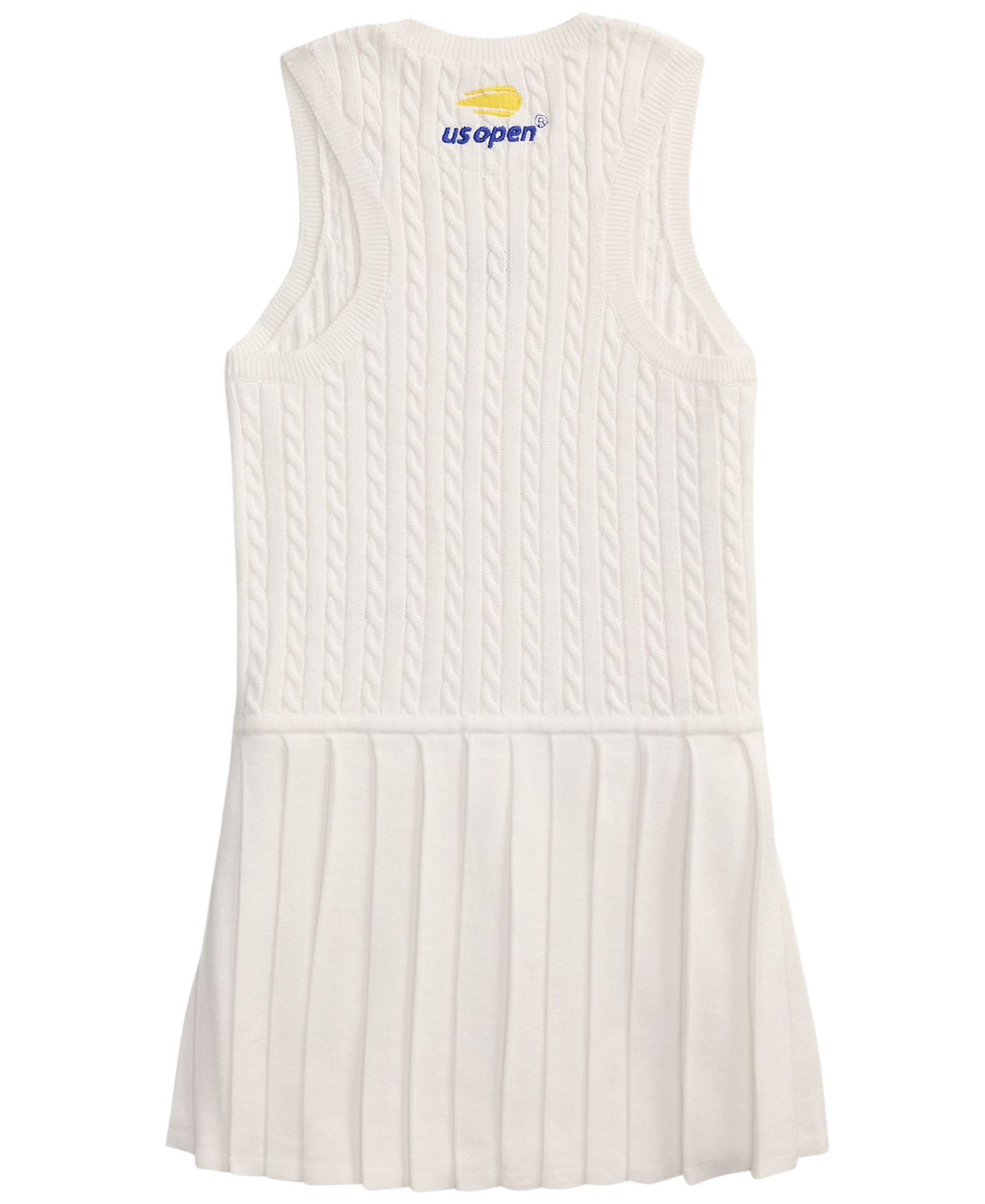 Платье Polo Ralph Lauren US Open Sleeveless Sweater Dress для девочек, цвет: Белый — фото 2