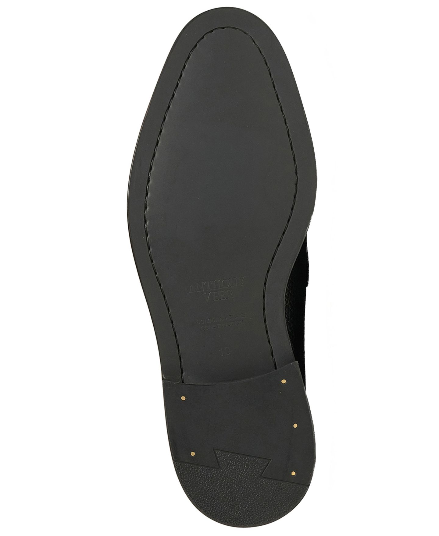 Мужские туфли Anthony Veer Riverton Tassel Dress Loafer, цвет: Обсидиановый чёрный кожаный — фото 4