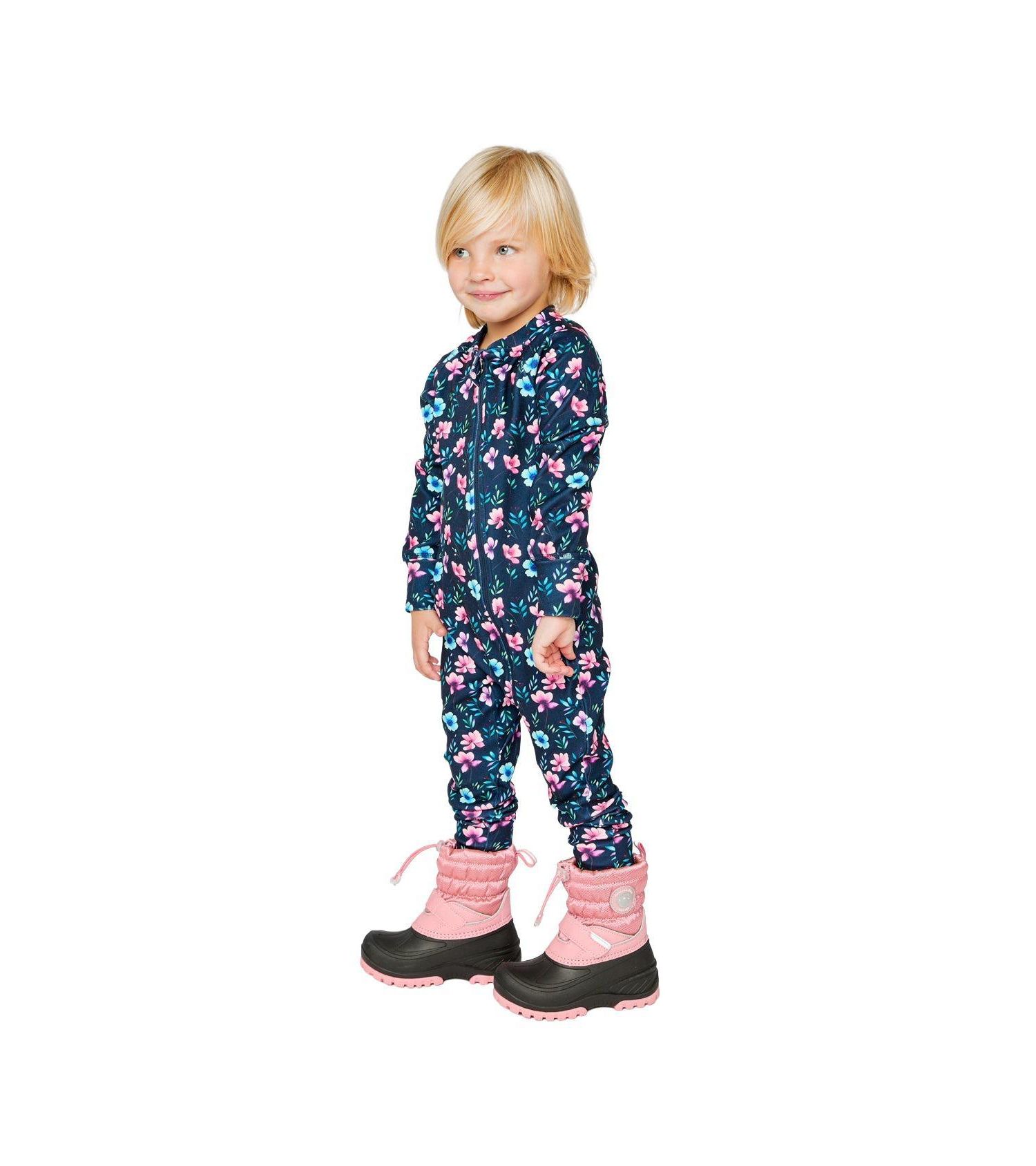 Baby Girls 6M to 24 M One Piece Thermal Underwear Floral Print