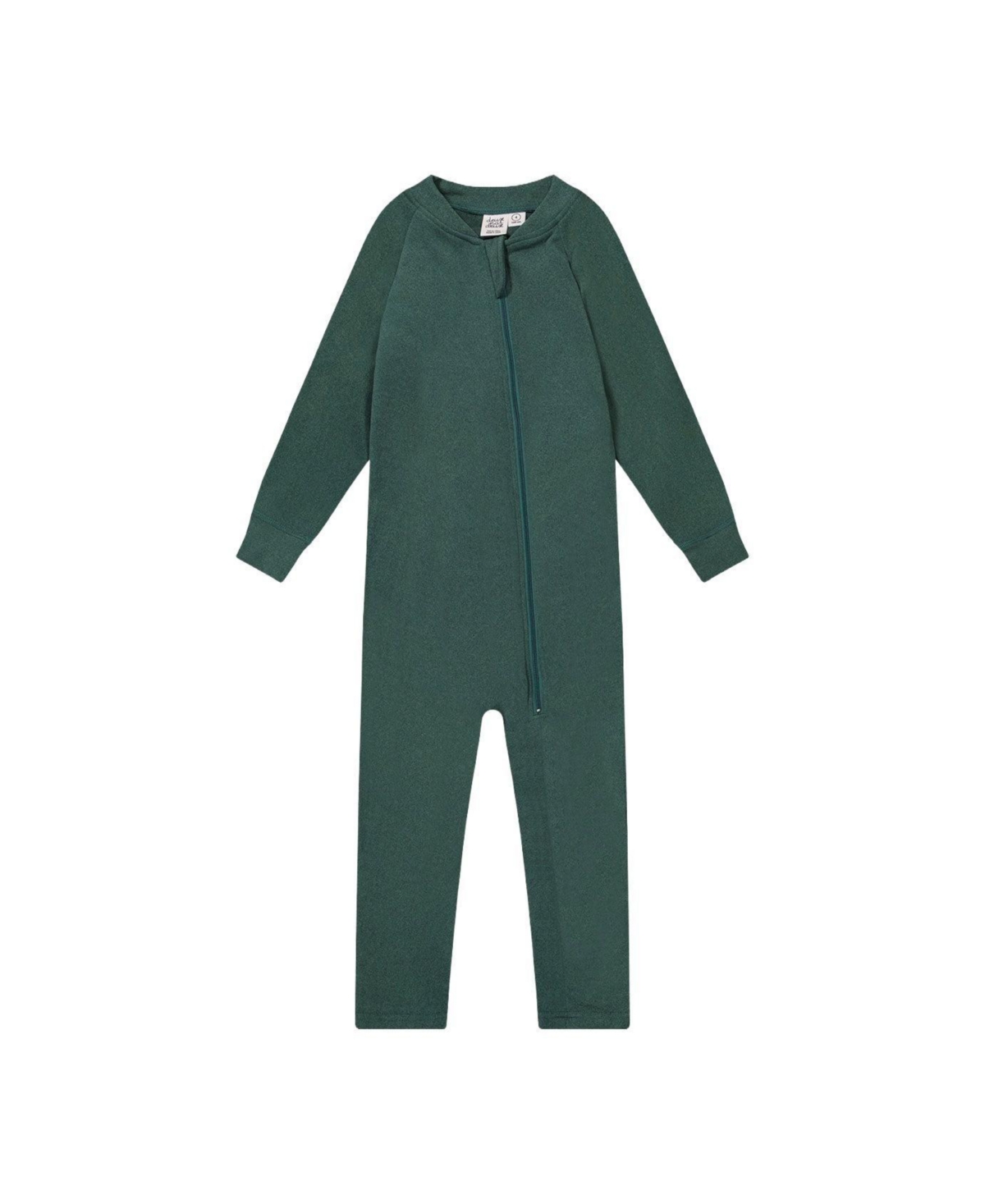 Deux par Deux Little and Big Unisex (size 6 to 14 ) One Piece Thermal Underwear Sage