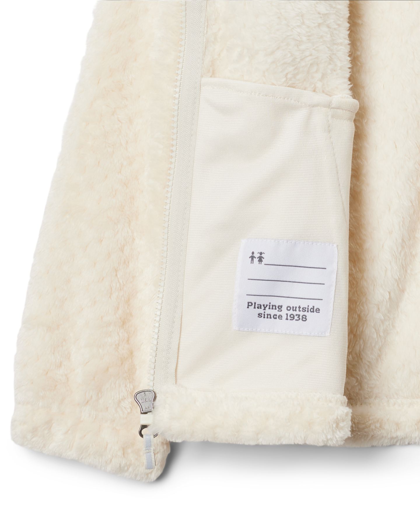 Куртка Columbia Fire Side Sherpa Full-Zip Jacket для девочек, цвет: Меловой — фото 3