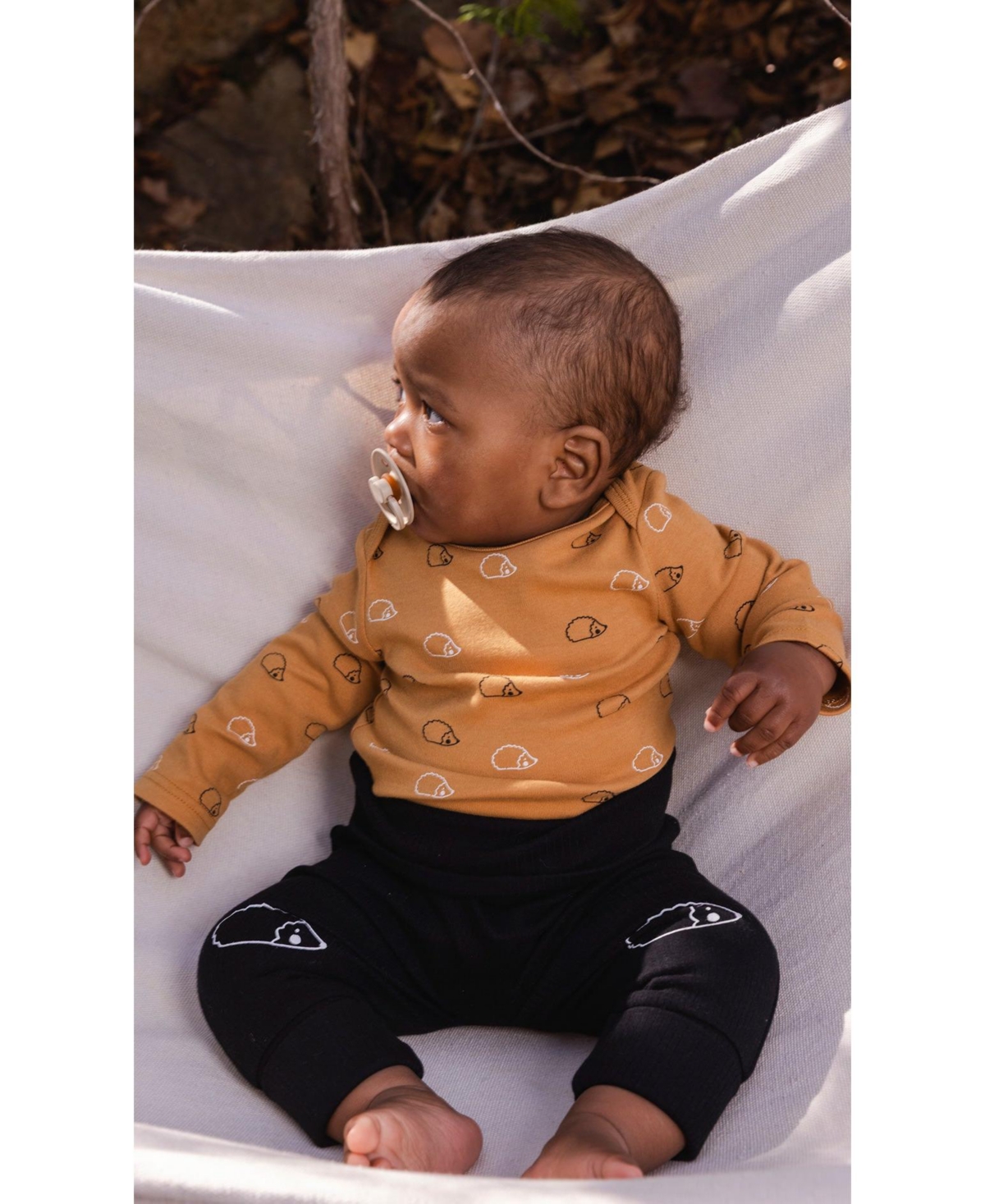 Deux par Baby Boys ( 3M to 24M ) Cotton Onesie Printed Hedgeho