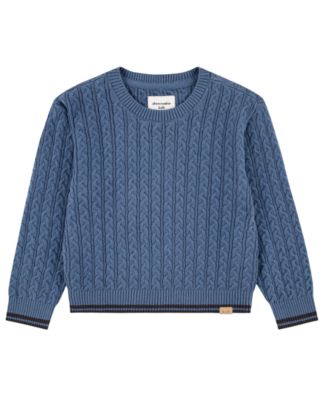 Toddler Boys' 2T-5T Cableknit Crewneck Sweater