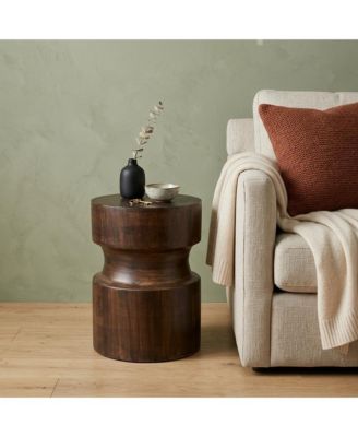 16" Solid Wood Round End Table